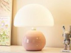 Mini Table Lamp with Ceramic Base Pe Shade Dimmable Change C